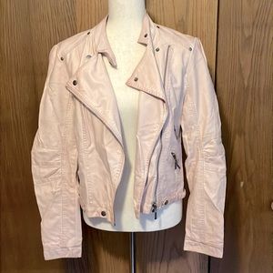 Forever 21 Pink Faux Leather Moto Jacket